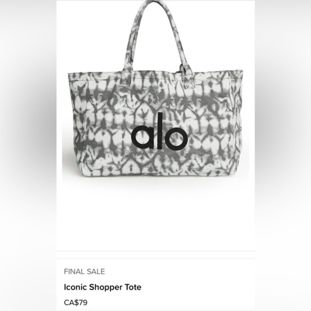ALO ICONIC TIE DYE SHOPPING TOTE BAG - Picture 3 of 4